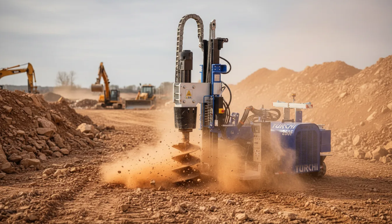 Πνευματική σφύρα DTH: 4 μεγέθη για βράχο, σκυρόδεμα και άσφαλτο