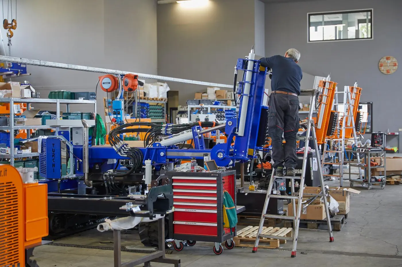 TURCHI plant — pile driver assembly in Pilastro di Langhirano