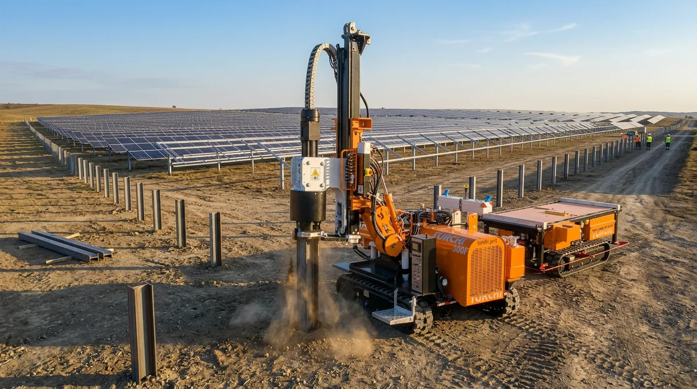 Pile driver for solar: complete guide to choosing the right machine